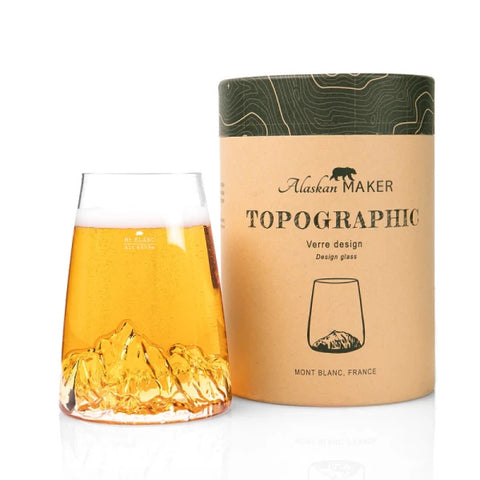 BICCHIERE LONG DRINK TOPOGRAPHIC MONTE BIANCO TOPO-VD-B ALASKAN MAKER