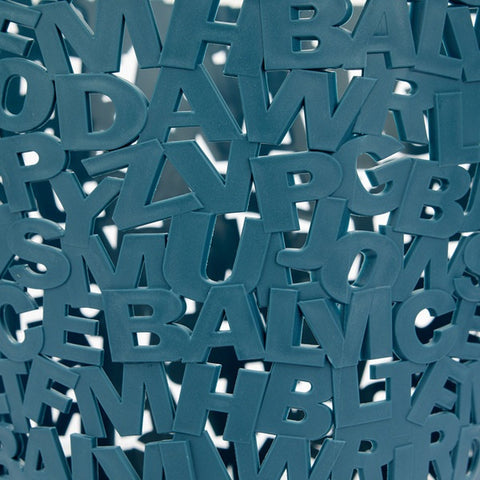 CESTINO GETTACARTE LETTERE BALVI BLUE