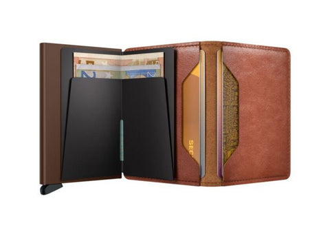 PORTAFOGLIO SLIMWALLET VINTAGE COGNAC-BROWN SECRID BROWN