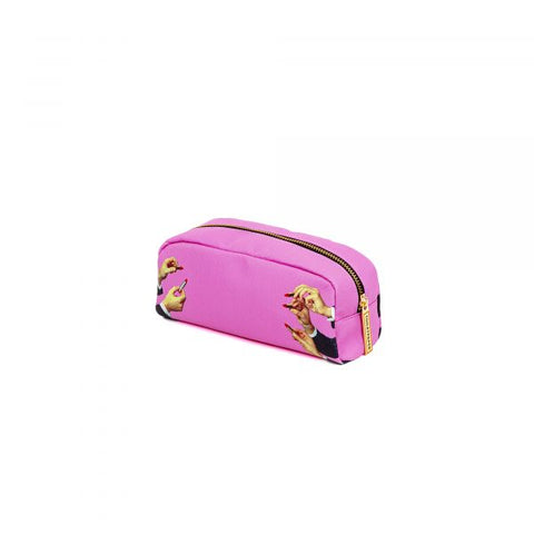 TOILETPAPER PRINTED PU CASE CM.20,5X7 H9 LIPSTICKS PINK SELETTI