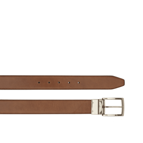 "MEN'S BLACK/BROWN LEATHER BELT THE BRIDGE ART. 03638201/20"