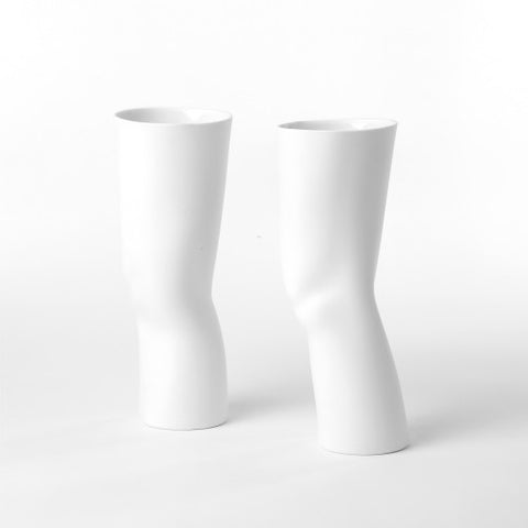 SET OF 2 PORCELAIN VASE SELETTI ELLE ART 10098