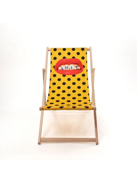 SELETTI TOILETPAPER SHIT FOLDING DECK CHAIR ART 16683