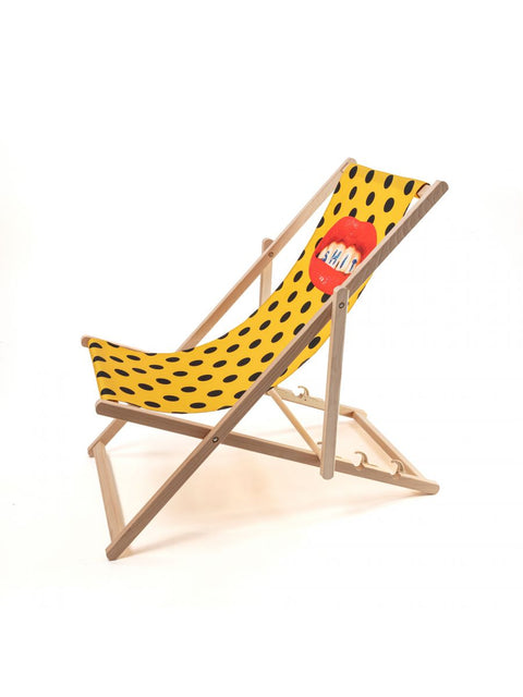 SELETTI TOILETPAPER SHIT FOLDING DECK CHAIR ART 16683