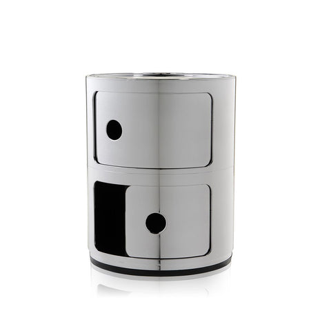 COMODINO COMPONIBILE 2 ELEMENTI CROMATO 5966/XX KARTELL GREY