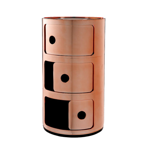 COMODINO COMPONIBILE 3 ELEMENTI RAME 05967/RR KARTELL BROWN