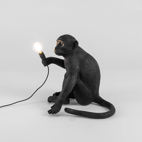 SELETTI RESIN LAMP MONKEY LAMP OUTDOOR Cm.34X30 H.32 - SITTING