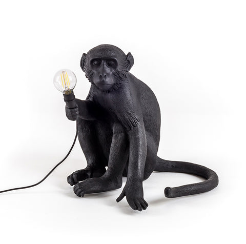 SELETTI RESIN LAMP MONKEY LAMP OUTDOOR Cm.34X30 H.32 - SITTING