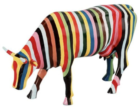 "COW PARADE LARGE   H 170 MM X 290MM STRIPED"