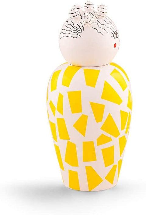 VASO IN DOLOMITE CON COPERCHIO LE CANOPIE-ROSIO 10532 SELETTI YELLOW