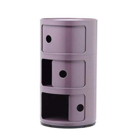 COMODINO COMPONIBILE 3 ELEMENTI 4967/20 PURPLE