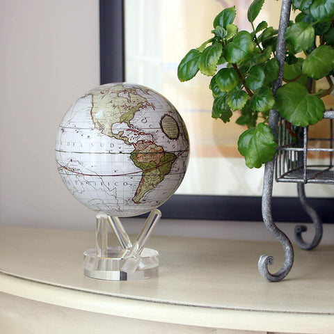 MAPPAMONDO MOVA ANTIQUE TERRESTRIAL WHITE MG-6-WCT
