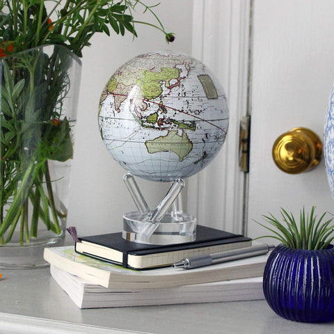MAPPAMONDO MOVA ANTIQUE TERRESTRIAL WHITE MG-6-WCT