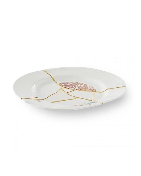 PIATTO PIANO SELETTI KINTSUGI PORCELLANA N1 ART 09611