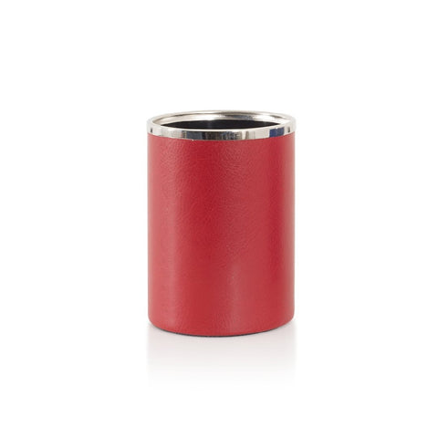 INTEMPO RED FAUX LEATHER PEN CUP ART. 4215MS28