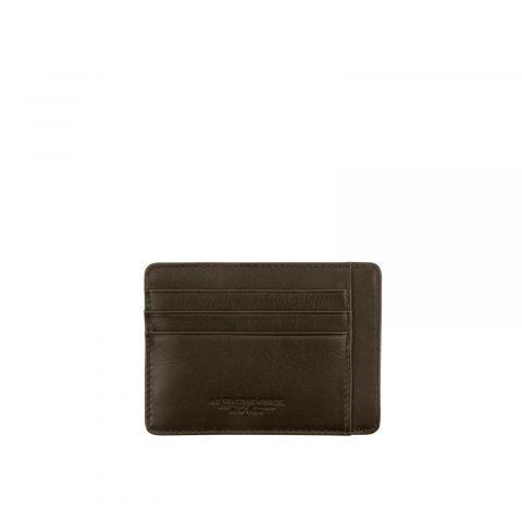 SPALDING SHINY DARK BROWN CREDIT CARD HOLDER