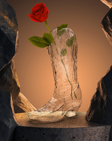 VASO IN VETRO CRYSTALBOOTIE DIESEL LIVING SELETTI ART. 10064