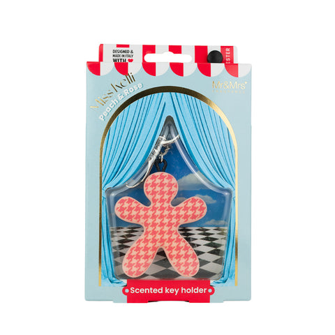 "MR&amp;MRS FRAGRANCE MISS KELLY PINK PIED DE POULE KEYRING"