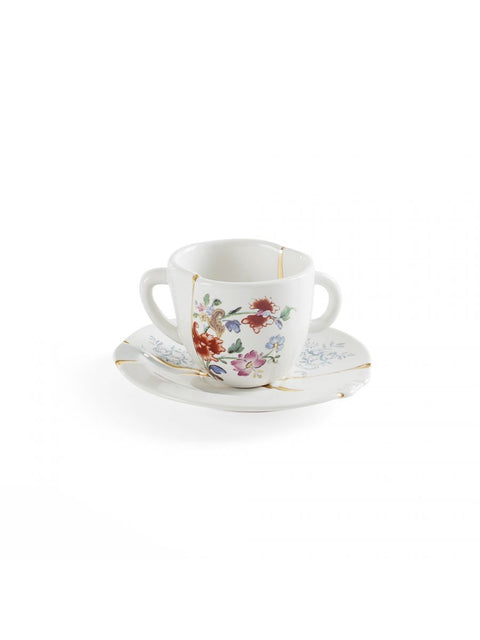 TAZZINA CAFFE' CON PIATTINO SELETTI KINTSUGI N1 ART 09641