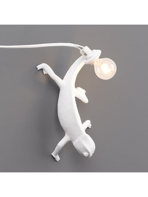 LAMPADA IN RESINA SELETTI CHAMELEON LAMP RIGHT GOING DOWN WHITE ART. 15091