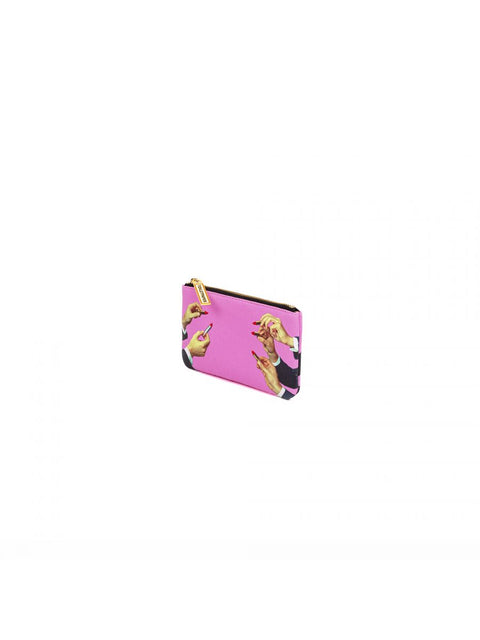 ASTUCCIO IN PU STAMPATO TOILETPAPER LIPSTICKS PINK SELETTI ART. 02513