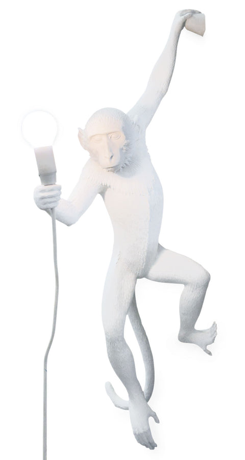 SELETTI RESIN LAMP MONKEY LAMP Cm.37X20,5 H.76,5 HANGING LEFT HAND