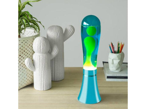 BALVI MAGMA LAVA LAMP BLUE LIME ALUMINUM ART 26989 