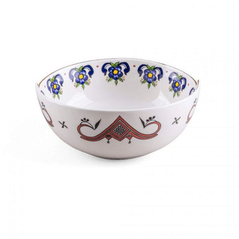 SELETTI HYBRID TIWANAKU PORCELAIN BOWL ART 09152