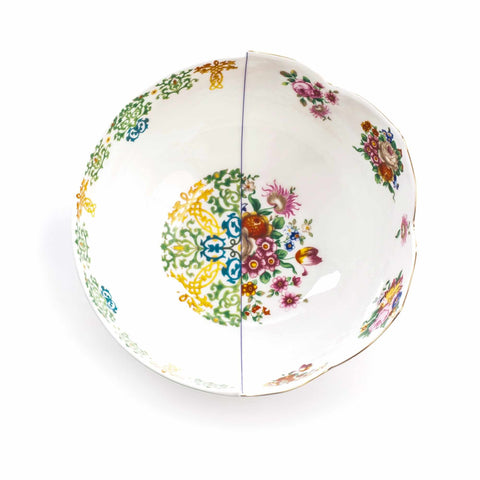 PORCELAIN SALAD BOWL DIAM 22,5 H.10M HYBRID ZAIRA SELETTI