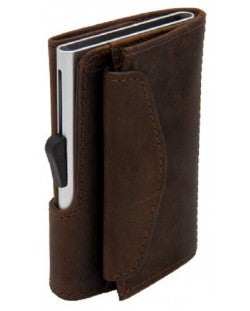 C SECURE SINGLE COIN BUFFALO VINTAGE LEATHER