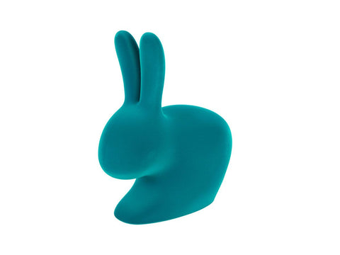 "QEEBOO RABBIT CHAIR BABY VELVET LIGHT BLUE"