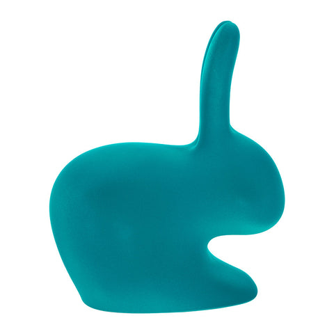 "QEEBOO RABBIT CHAIR BABY VELVET LIGHT BLUE"