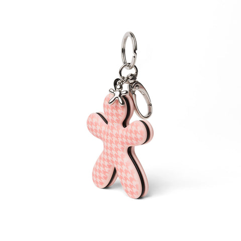 "MR&amp;MRS FRAGRANCE MISS KELLY PINK PIED DE POULE KEYRING"