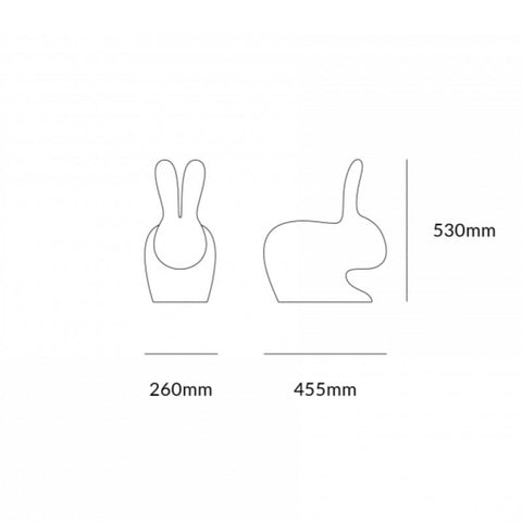 RABBIT CHAIR BABY LIGHT BLUE 90001LB QEEBOO BLUE