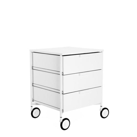 COMODINO MOBIL MAT 3 CON RUOTE 02012/03 KARTELL WHITE