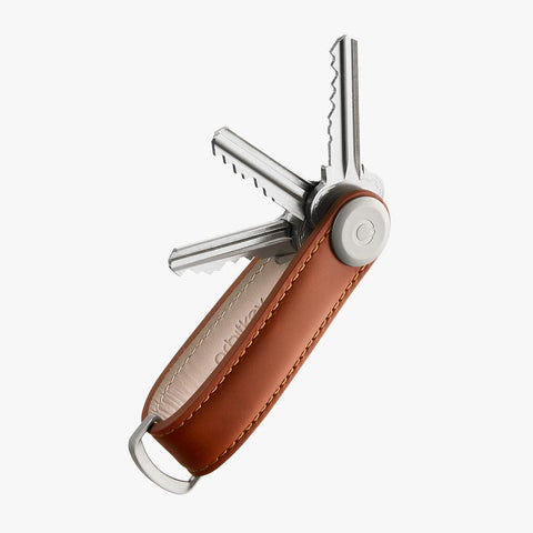 ORBITKEY 2.0 LEATHER COGNAC/TAN KEYRING ART LTHO-2-CGTN