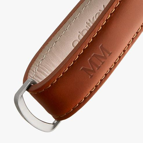 ORBITKEY 2.0 LEATHER COGNAC/TAN KEYRING ART LTHO-2-CGTN