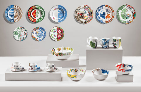 SOUP PLATE IN PORCELAIN DIAM. 25,4XH4.2 HYBRID CECILIA SELETTI