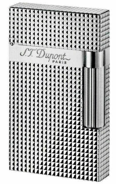 ST DUPONT LINE 2 LIGHTER DIAMOND HEAD PL. SILVER ART 016184