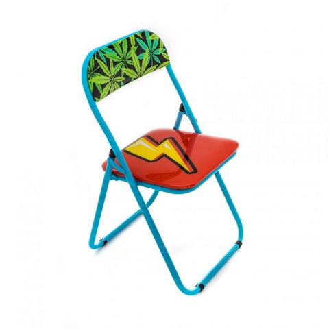 SEDIA BLOW IN METALLO PIEGHEVOLE STUDIO JOB CM. 44 H.47/80 FLASH NEW SELETTI