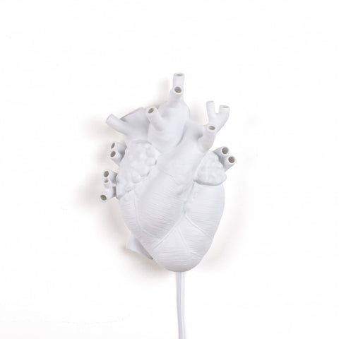 SELETTI APLIQUE IN PORCELAIN HEART ART 09925