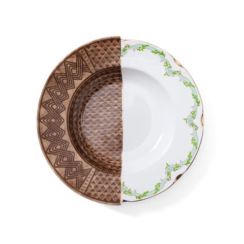 SELETTI HYBRID MALAO PORCELAIN SOUP PLATE ART 09133