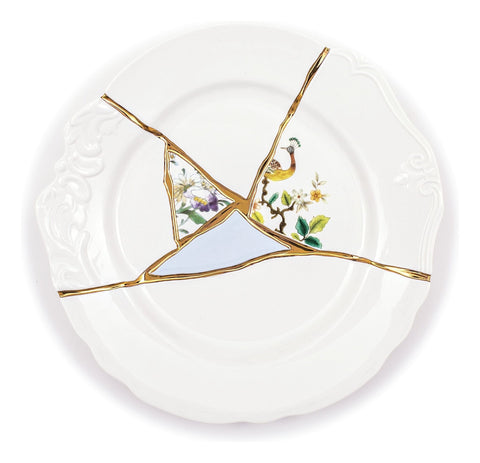 PORCELAIN FLAT PLATE SELETTI KINTSUGI N2 ART 09612