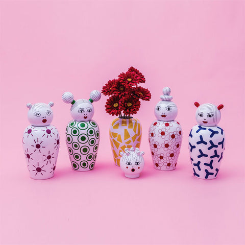 SELETTI VASE IN DOLOMITE WITH LID CANOPIES LULA ART. 10531