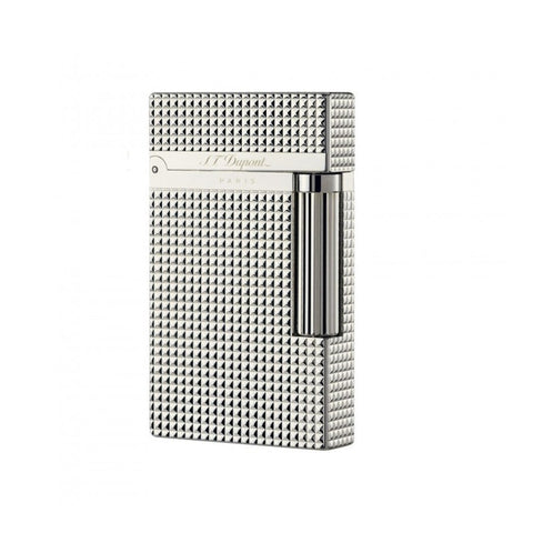 ST DUPONT LINE 2 LIGHTER DIAMOND HEAD PL. SILVER ART 016184