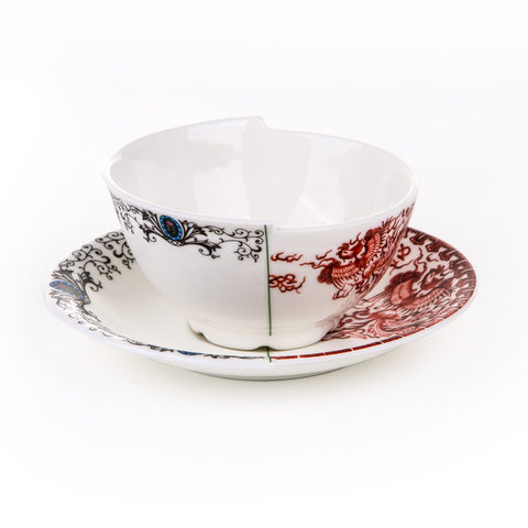 TAZZA TE' CON PIATTINO IN PORCELLANA SELETTI HYBRID ZORA ART 09744