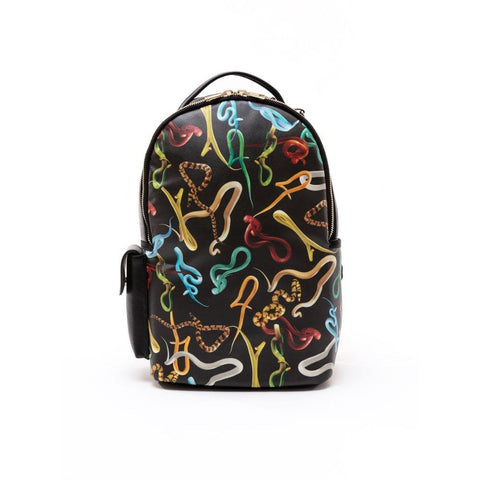 "SELETTI LEATHERETTE BACKPACK TOILETPAPER CM 33X18,5 SNAKE"