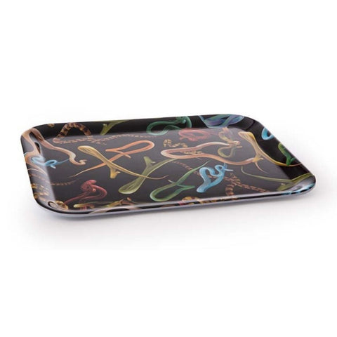 "SELETTI MELAMINE TRAY 32X43,5 SNAKES ART 19035"