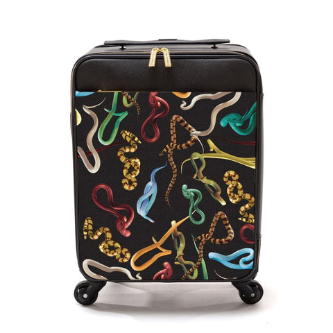 TROLLEY BAG IN SIMILPELLE TOILETPAPER CM.40X25 H.55 SNAKES SELETTI