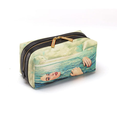 "SELETTI BEAUTY CASE IN PU TOILETPAPER  25,5X12,5X12 SEA GIRL ART 02595"